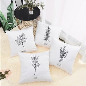 Plant print cushion covers (set of 4)